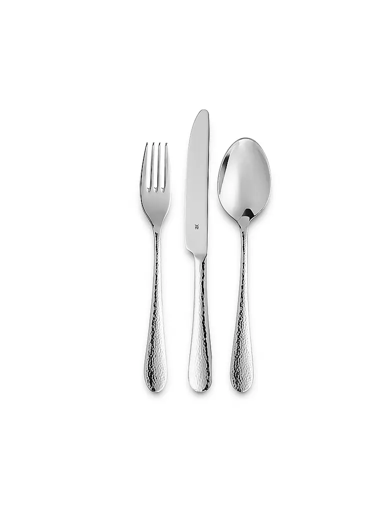WMF | Juego de cubiertos SITELLO de 60 piezas Cromargan Gehämmert | Plata