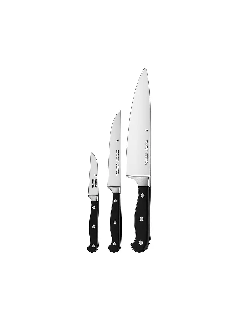WMF | Juego de cuchillos de 3 piezas Spitzenklasse "Plus Performance Cut" | Negro