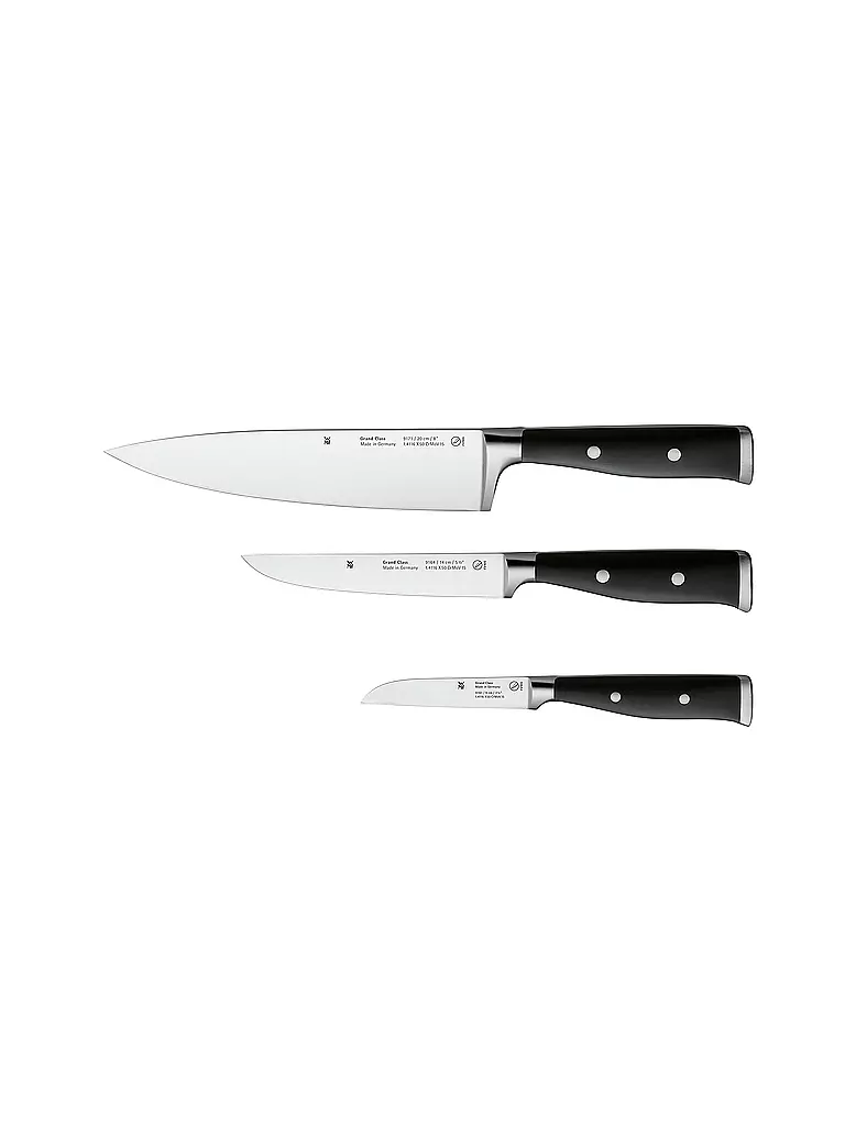 WMF | Juego de cuchillos de 3 piezas. GRAND CLASS Cromargan/Negro | Negro