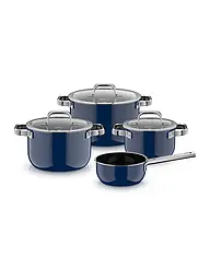 WMF | Juego de ollas de 4 piezas Fusiontec Mineral Pro Tim Raue Ocean Azul oscuro | Azul oscuro