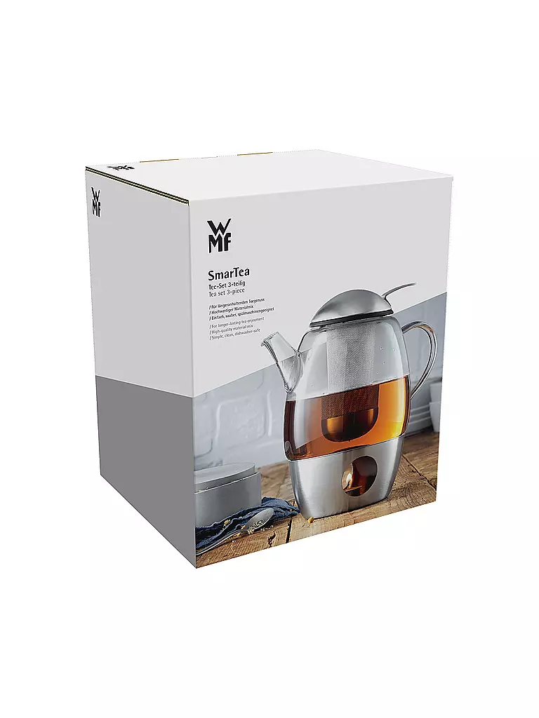 WMF | Juego de té de 3 piezas SmarTea 1,0l | Transparente