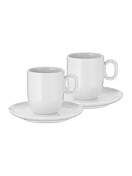 WMF | Juego de tazas de café crema de 4 piezas BARISTA Blanco | Blanco