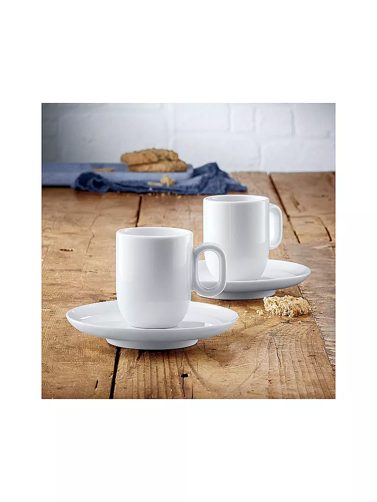 WMF | Juego de tazas de espresso de 4 piezas BARISTA Blanco | Blanco