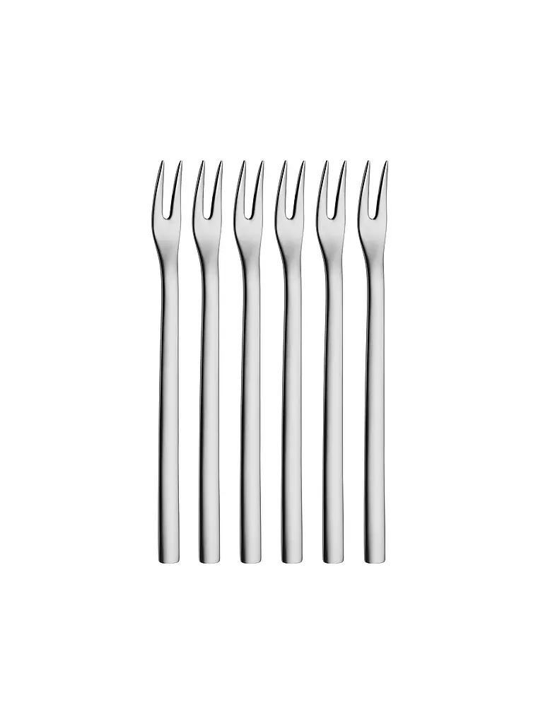 WMF | Juego de tenedores para ponche de 6 piezas NUOVA Cromargan | Plata