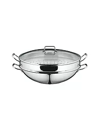 WMF | Macao Wok-Set 36cm 4 piezas Cromargan | Plata