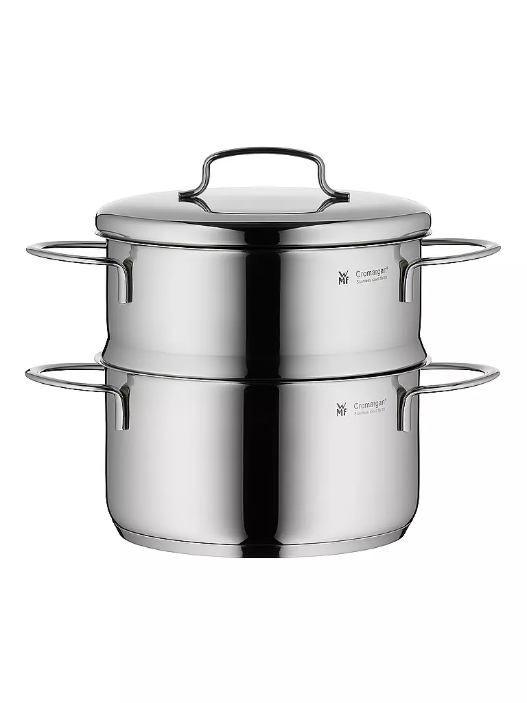 WMF | Mini vaporera para verduras de 16 cm | Plata