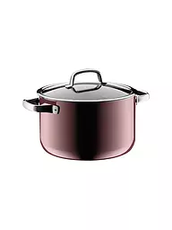 WMF | Olla para carne Fusiontec Mineral con tapa de cristal 24cm/6,4L Cuarzo Rosa | Baya