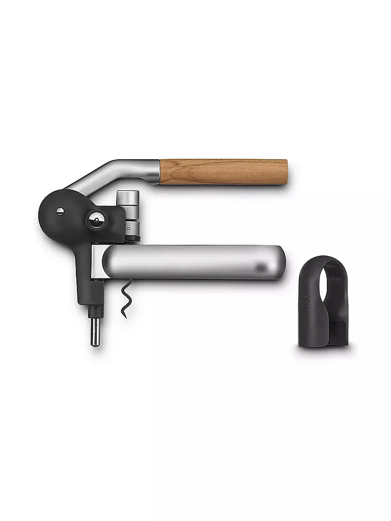 WMF | Sacacorchos de palanca con cortacápsulas BARIC Plata/Negro | Plata