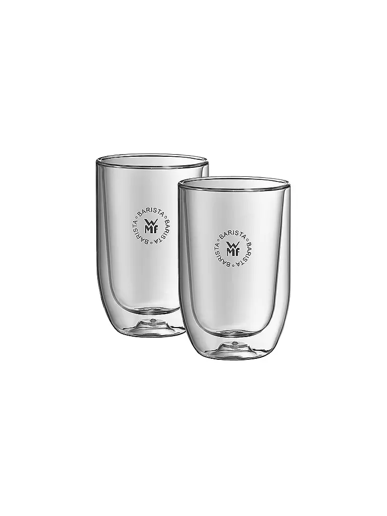 WMF | Set de 2 vasos para Latte Macchiato BARISTA de vidrio borosilicato | Transparente