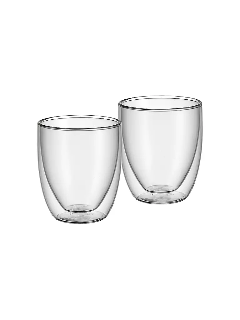 WMF | Set de vasos térmicos para capuchino de 2 piezas KULT Glas | Transparente