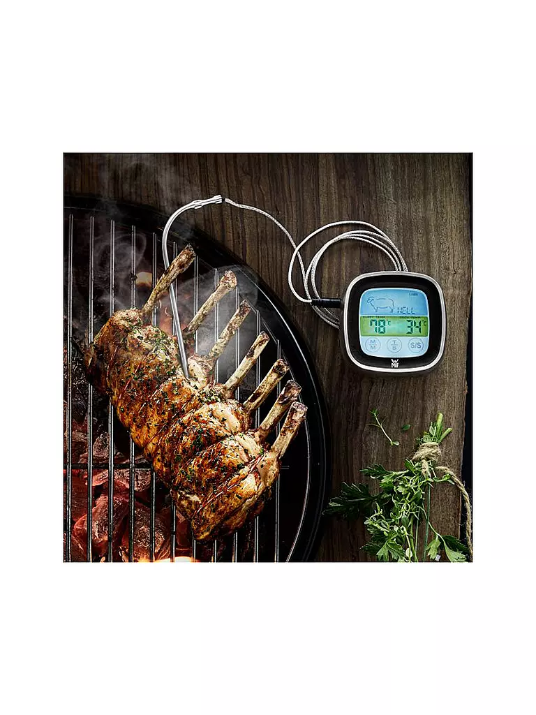 WMF | Termómetro digital para asados BBQ de 18,5 cm | Plata