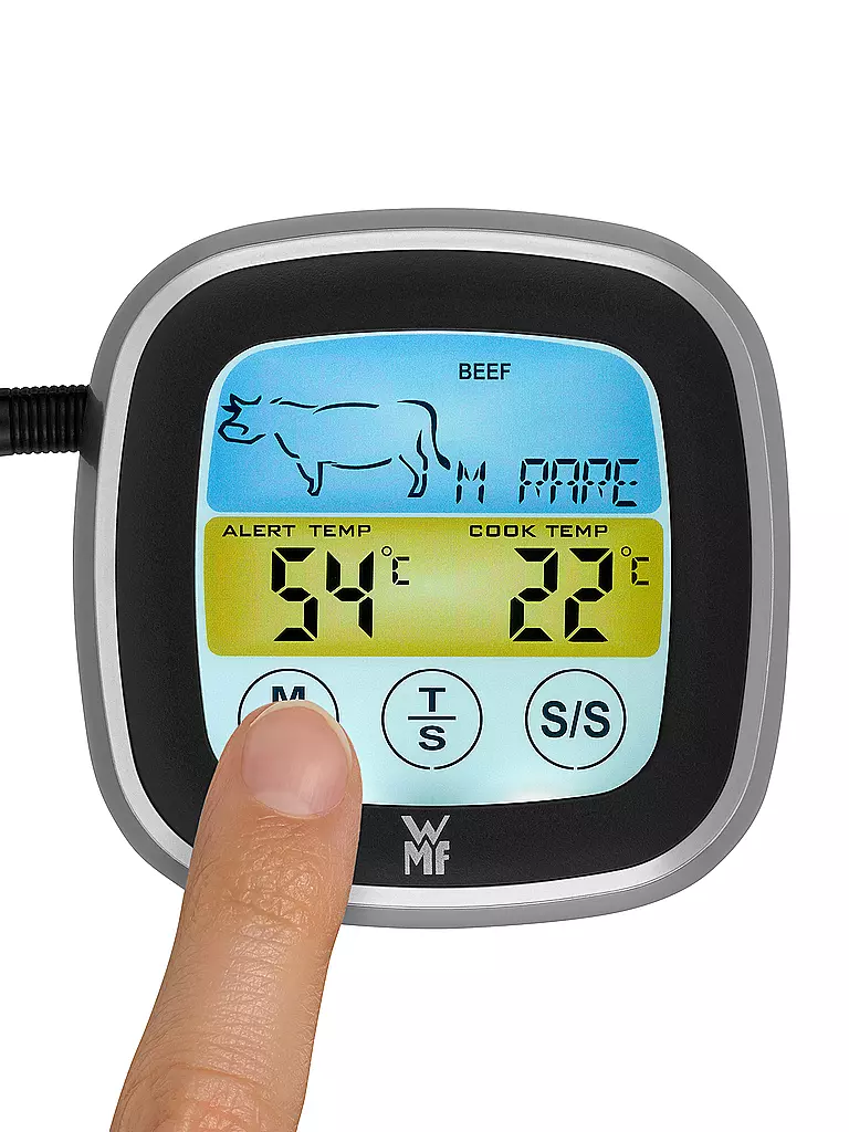 WMF | Termómetro digital para asados BBQ de 18,5 cm | Plata