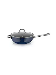 WMF | Wok con tapa FUSIONTEC MINERAL PRO 28cm Tim Raue Azul oscuro | Azul oscuro