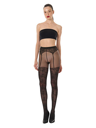 WOLFORD | Medias de moda FLOWER 20 DEN black/black