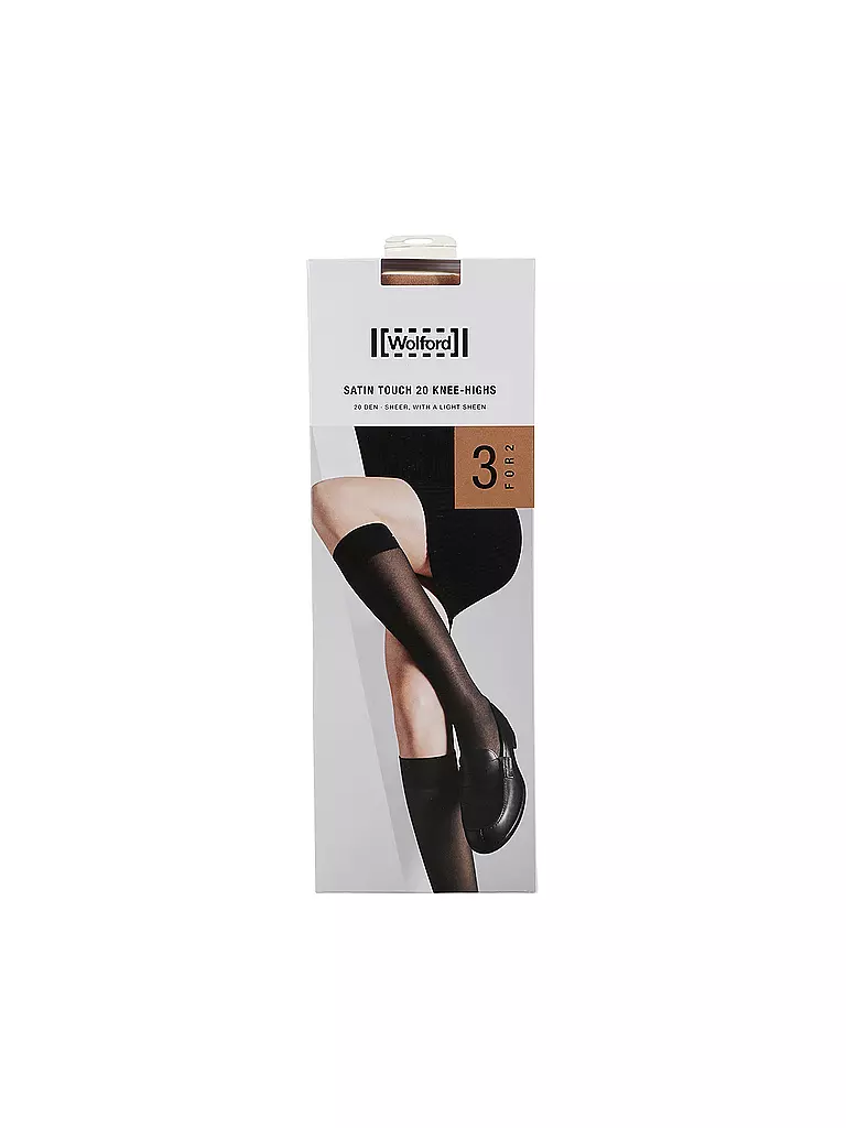 WOLFORD | Calcetines hasta la rodilla, paquete de 3, gobi |