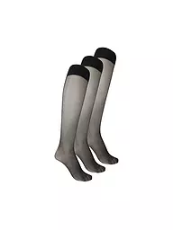WOLFORD | Calcetines hasta la rodilla, paquete de 3, negro | Negro
