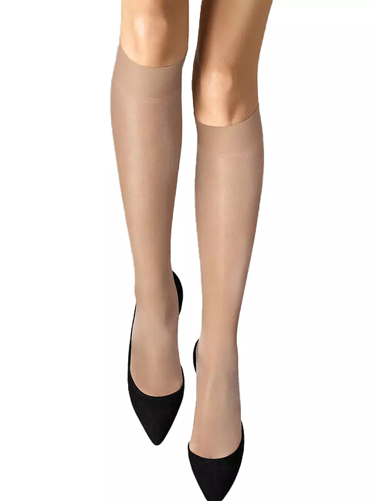 WOLFORD | Calcetines hasta la rodilla Satin Touch 20 den Cosmetic | Beige