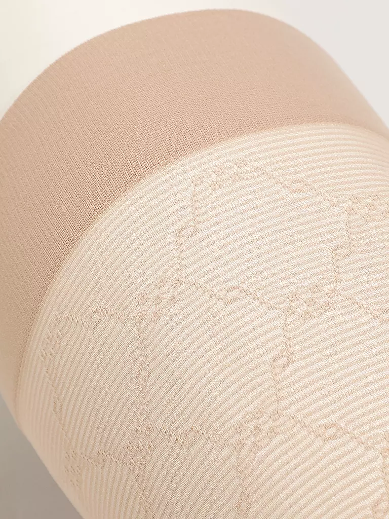 WOLFORD | Calcetines hasta la rodilla SHEER PATTERN 30 DEN fairly light | Marrón claro
