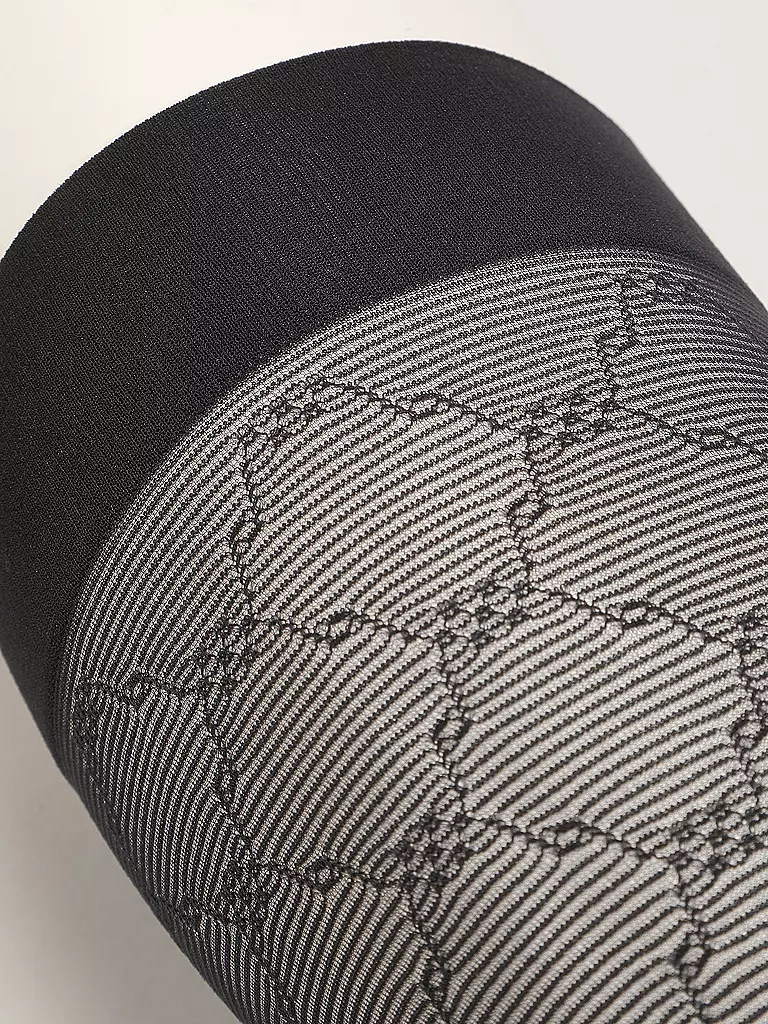 WOLFORD | Calcetines hasta la rodilla SHEER PATTERN 30 DEN negro | Negro