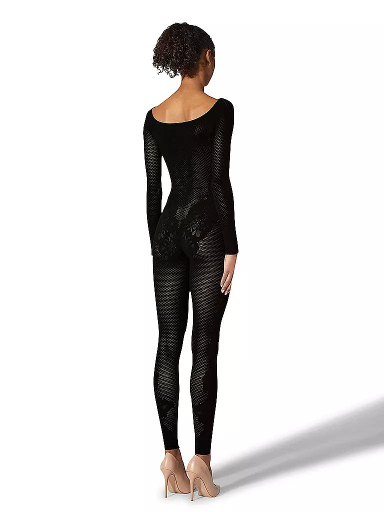 WOLFORD | Jumpsuit LACE TATTOO black | Negro