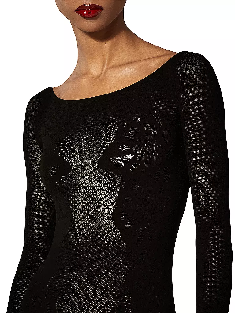 WOLFORD | Jumpsuit LACE TATTOO black | Negro