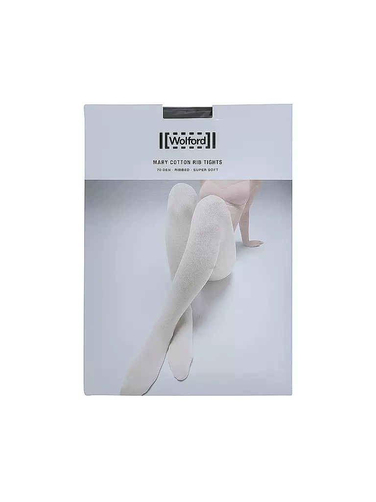 WOLFORD | Medias de moda Mary Cotton Rib Black | Negro
