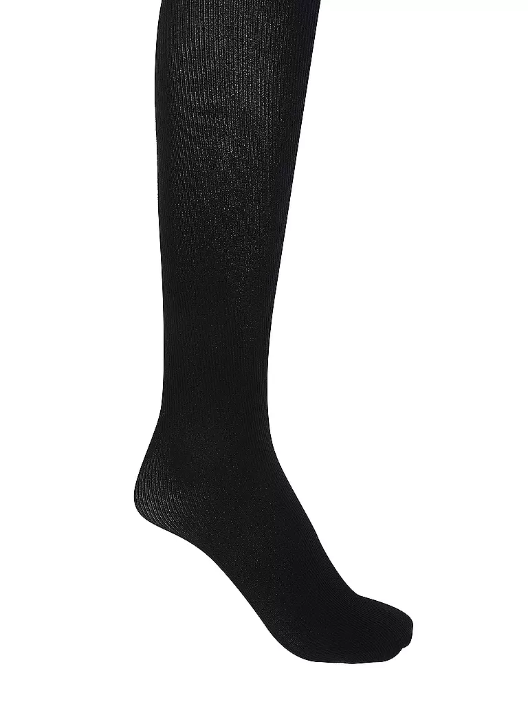 WOLFORD | Medias de moda Mary Cotton Rib Black | Negro