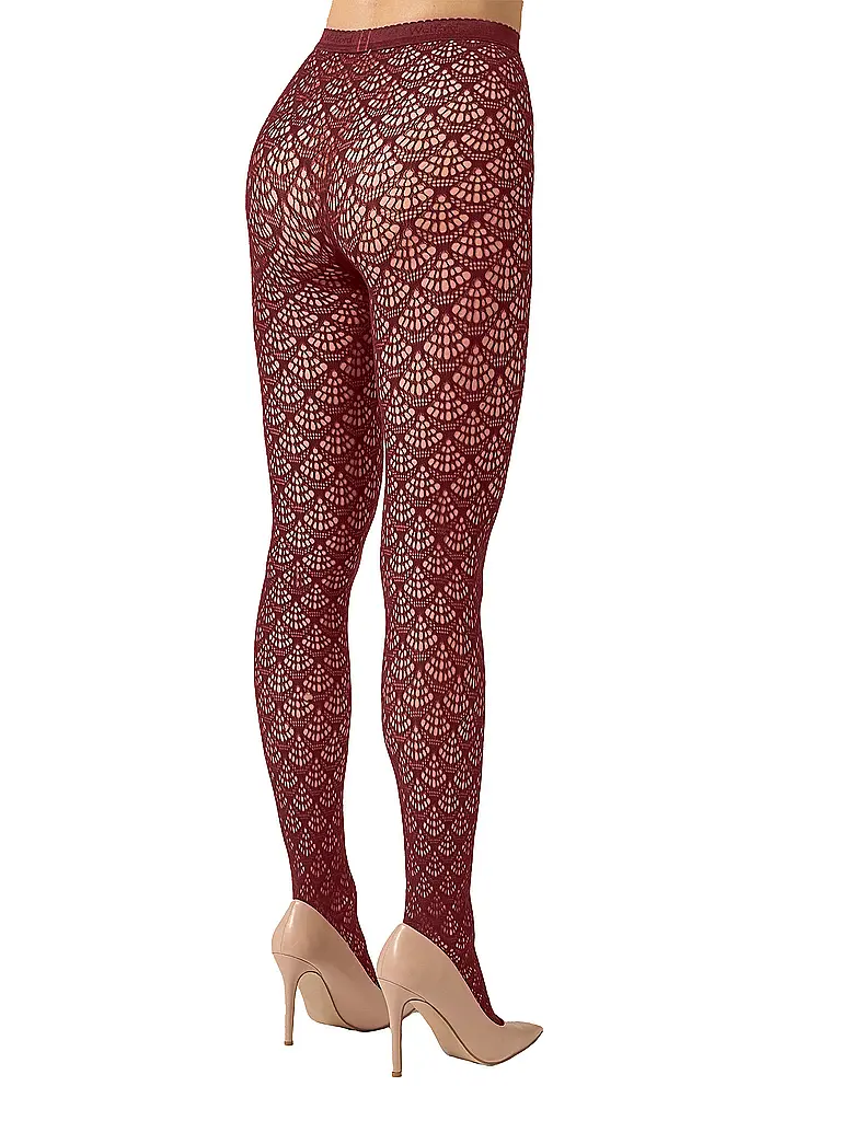 WOLFORD | Medias de moda MERMAID NET Midnight Red | 