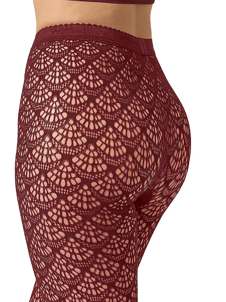 WOLFORD | Medias de moda MERMAID NET Midnight Red | 