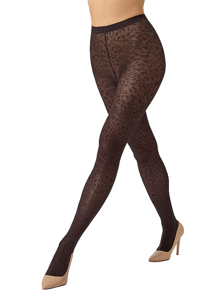 WOLFORD | Medias de moda PANTERA Dark Wood | Marrón