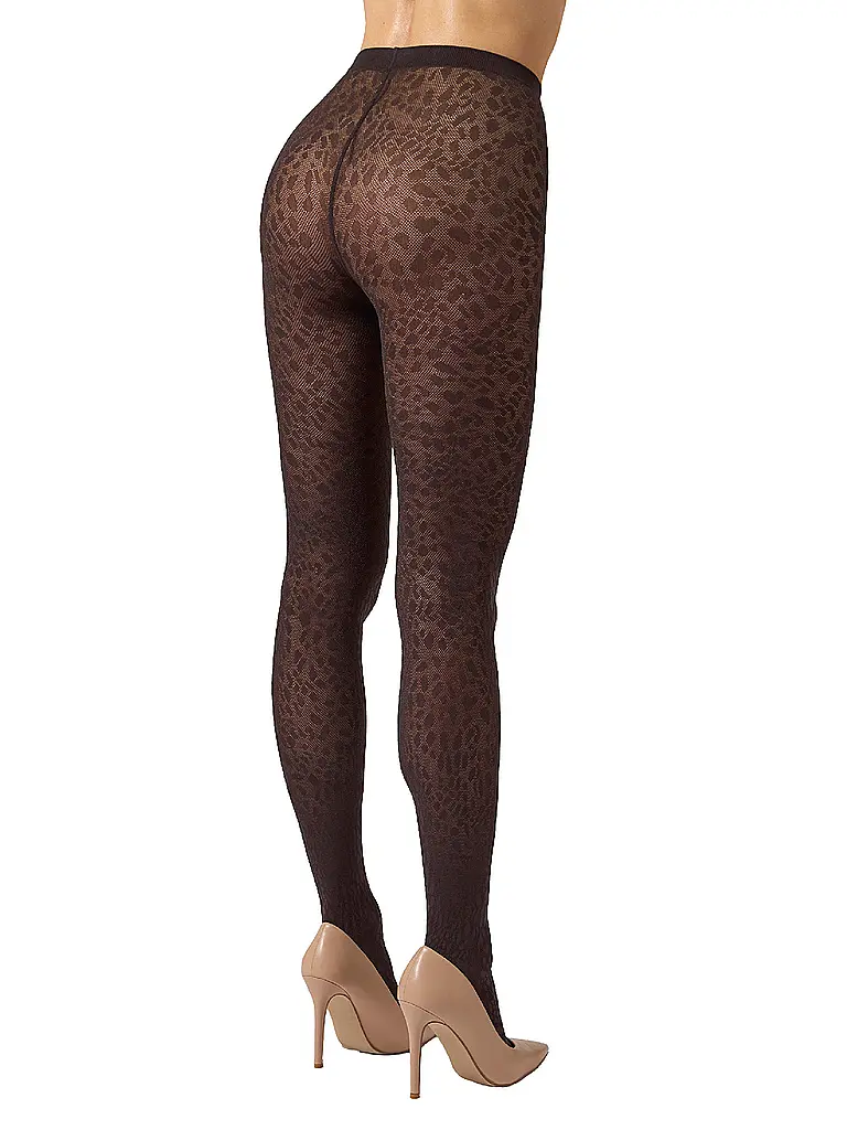 WOLFORD | Medias de moda PANTERA Dark Wood | Marrón