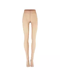 WOLFORD | Medias de moda VELVET NET ILLUSION Fairly Light/White | Beige