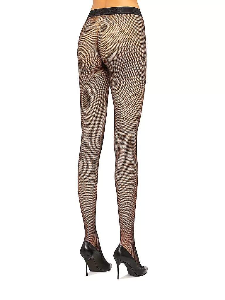 WOLFORD | Medias de rejilla TWENTIES espalda | Negro