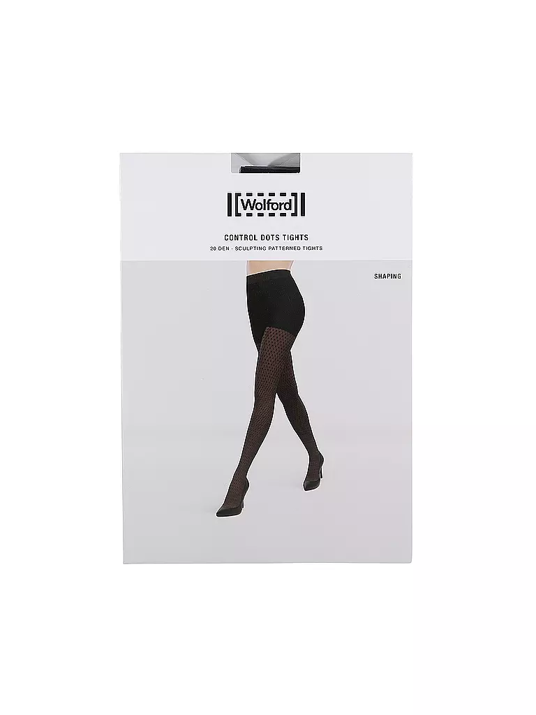 WOLFORD | Medias funcionales CONTROL DOTS 20 negras |