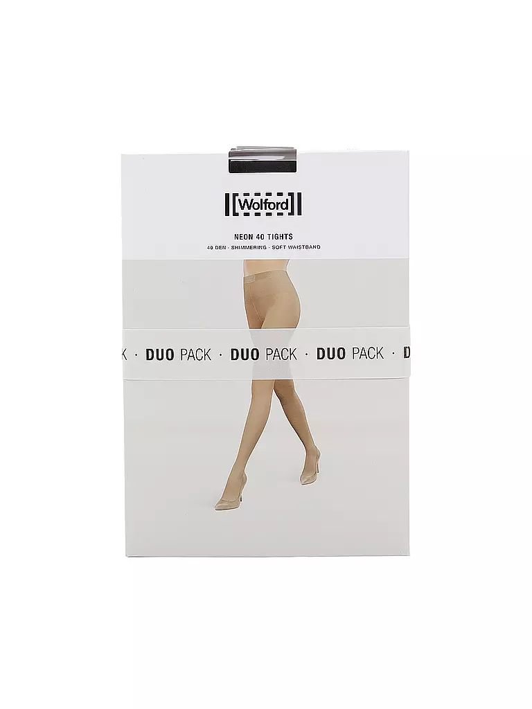 WOLFORD | Medias NEON 40, paquete de 2, negro |
