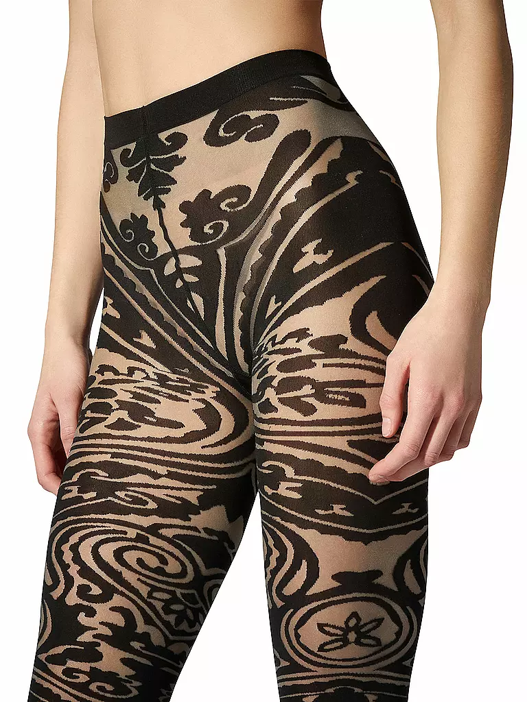 WOLFORD | Modestrumpfhose  WOLFORD x ETRO grey/black | Negro