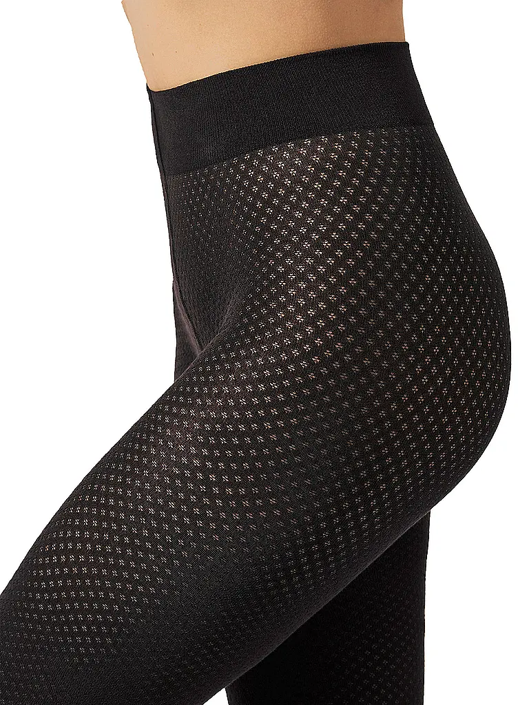 WOLFORD | Modestrumpfhose COTTON DOT Black  | Negro