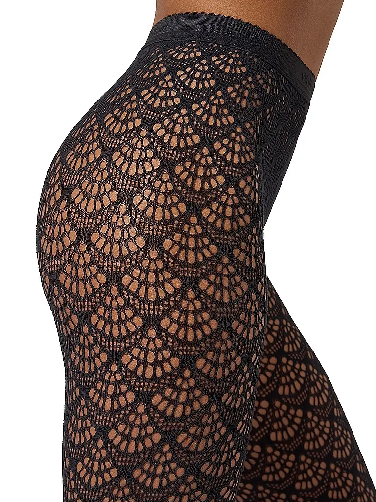 WOLFORD | Modestrumpfhose MERMAID NET Black | Negro