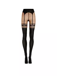 WOLFORD | Modestrumpfhose SUSPENDER Fairly light/black  | Negro