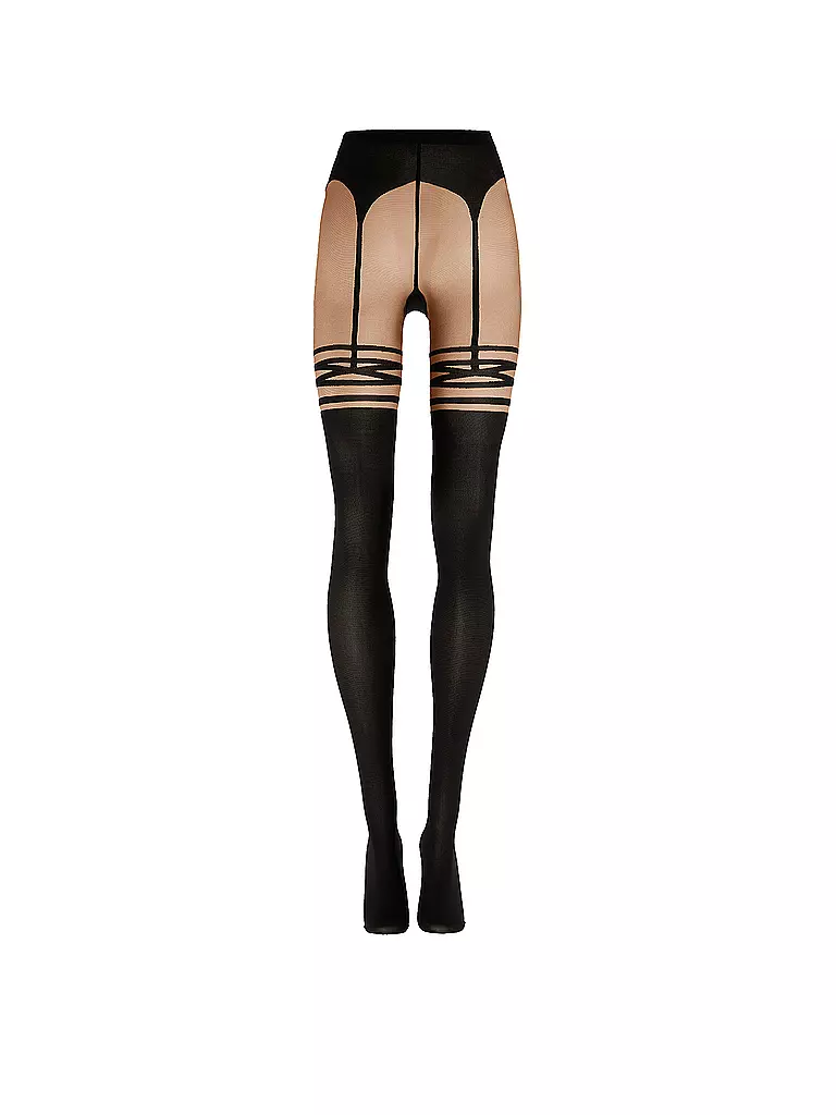 WOLFORD | Modestrumpfhose SUSPENDER Fairly light/black  | Negro