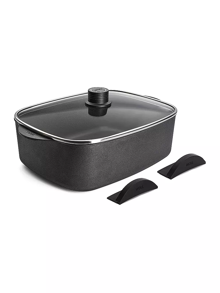 WOLL | Gussbräter con tapa EcoLogic QXR 31x26cm Antiadherente | Negro