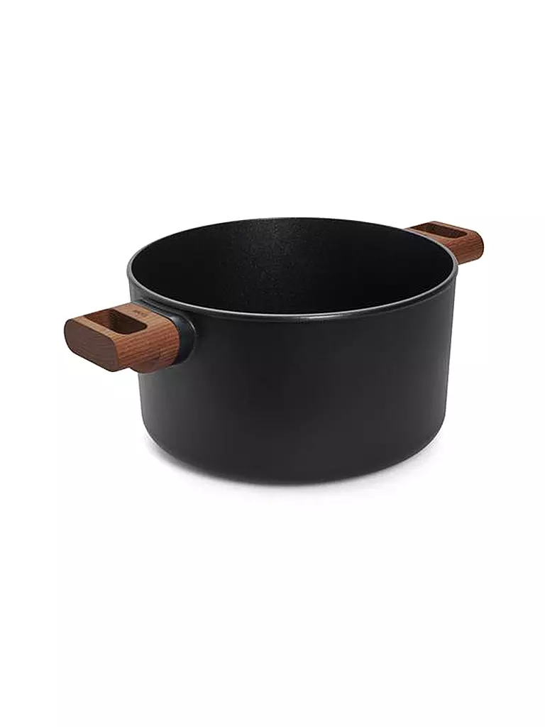 WOLL | Olla con mango de madera 24cm ECO-LOGIC Antiadherente | Negro