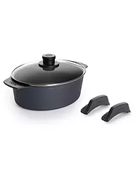 WOLL | Rustidera de hierro fundido con tapa 27x22cm DIAMOND LITE Antiadherente | Negro