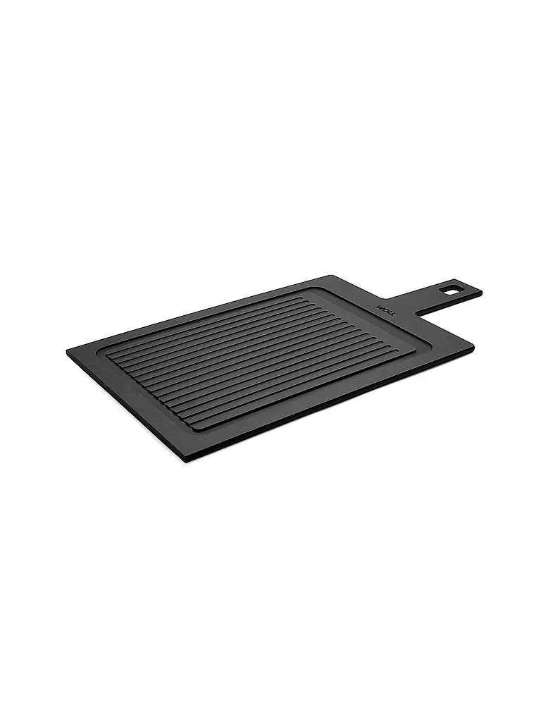 WOLL | Tabla de cortar CUT and SERVE 49x25cm Negra con ranuras | Negro