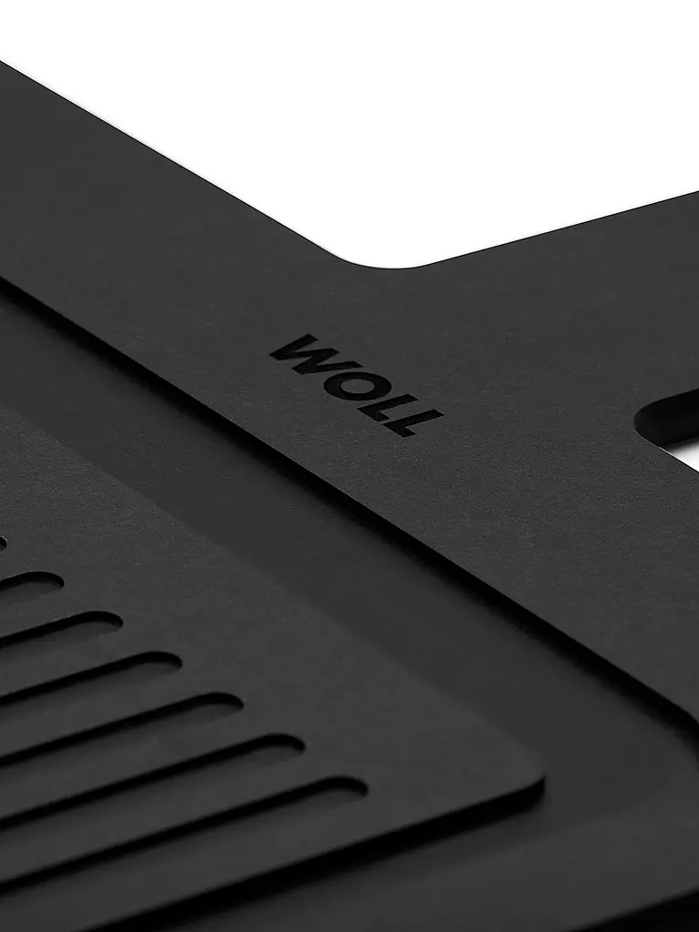 WOLL | Tabla de cortar CUT and SERVE 49x25cm Negra con ranuras | Negro
