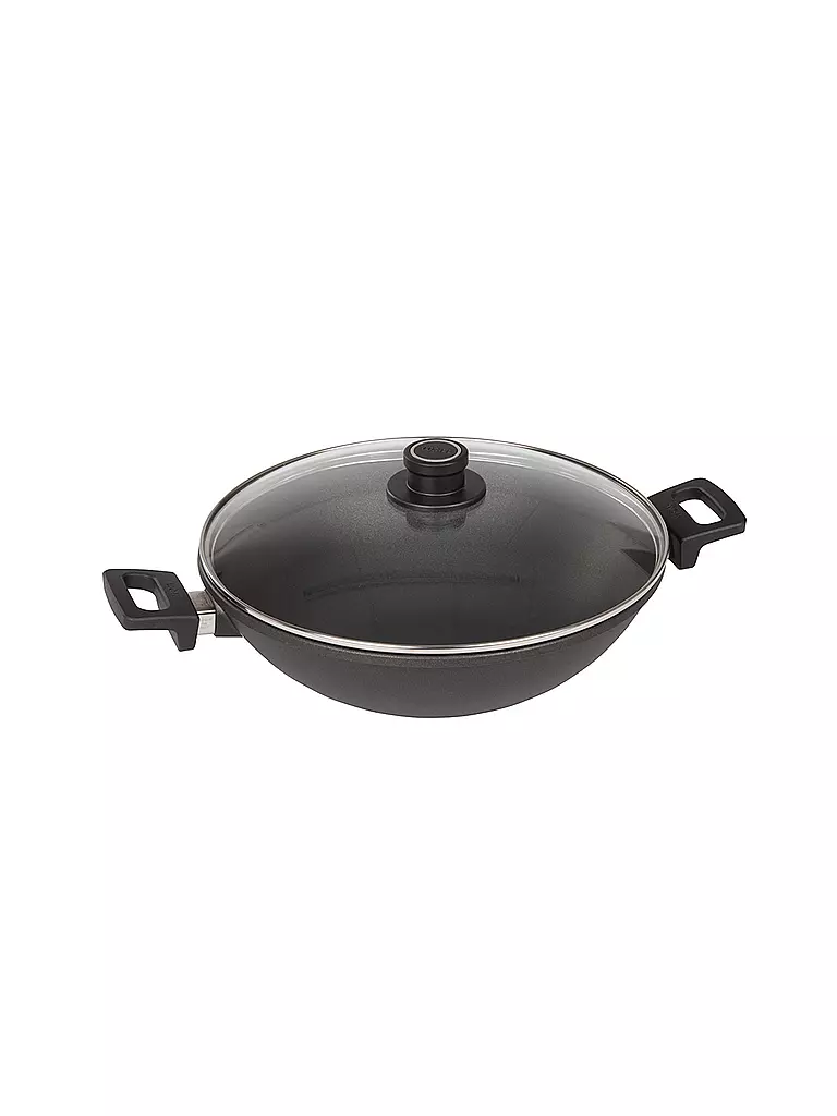 WOLL | Wok con tapa de cristal Nowo Titanium 32cm Antiadherente | Negro