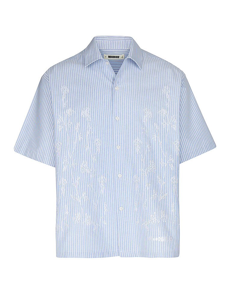 Woodbird Camisa WBWANG OX FLOWER azul claro