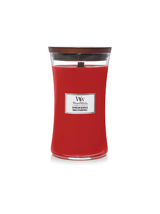 WOODWICK | Vela de reloj de arena con mecha crepitante 610g Large Crisom Berries