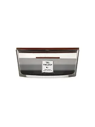 WOODWICK | Vela Elíptica con Mecha Crepitante 454g Triology Cafe Sweets | Gris