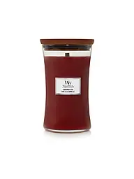 WOODWICK | Vela perfumada con mecha crepitante SANDUHR Large 610g Vanilla Bean | Rojo oscuro